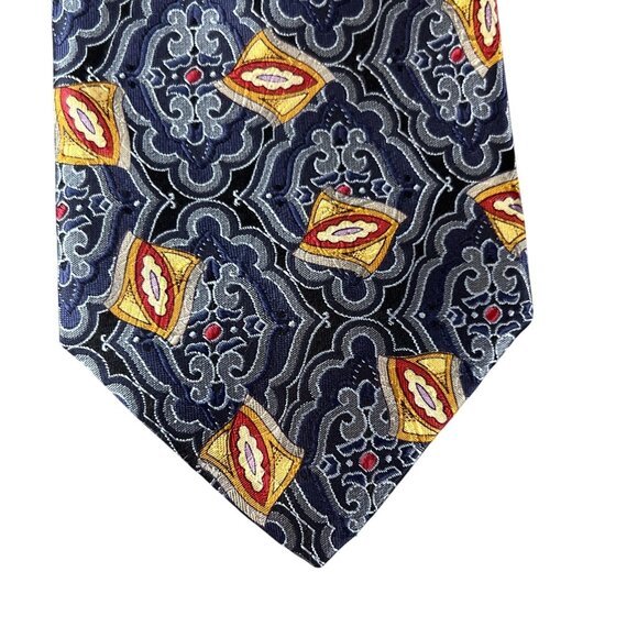 Robert Talbott Best Of Class Mens Tie Silk Geometric Embroidered Multicolor USA - Picture 11 of 12